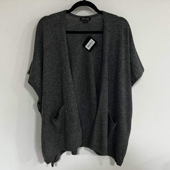 *NEW* Phenix Cashmere Jersey Cape Cardigan - Flawed - Picture 3 of 12